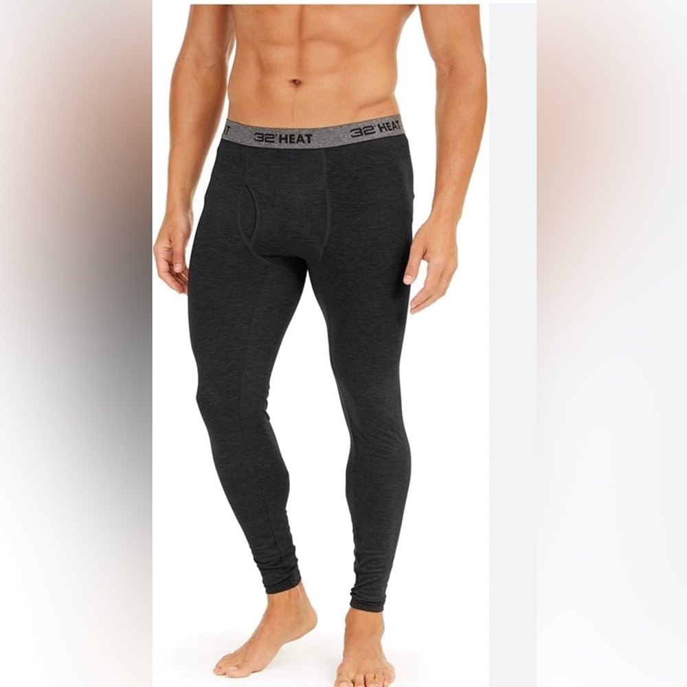 Men's 32 Degrees Heat Black Thermal
Leggings - Size Large